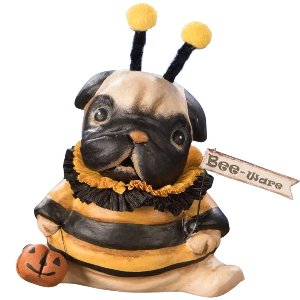 Bee-Ware Pup Halloween Figurine by Michelle Allen