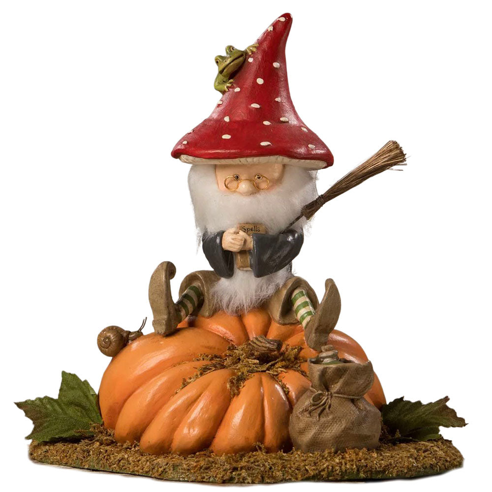 Bellamy Troll On Pumpkin Halloween Figurine by Bethany Lowe Designs front