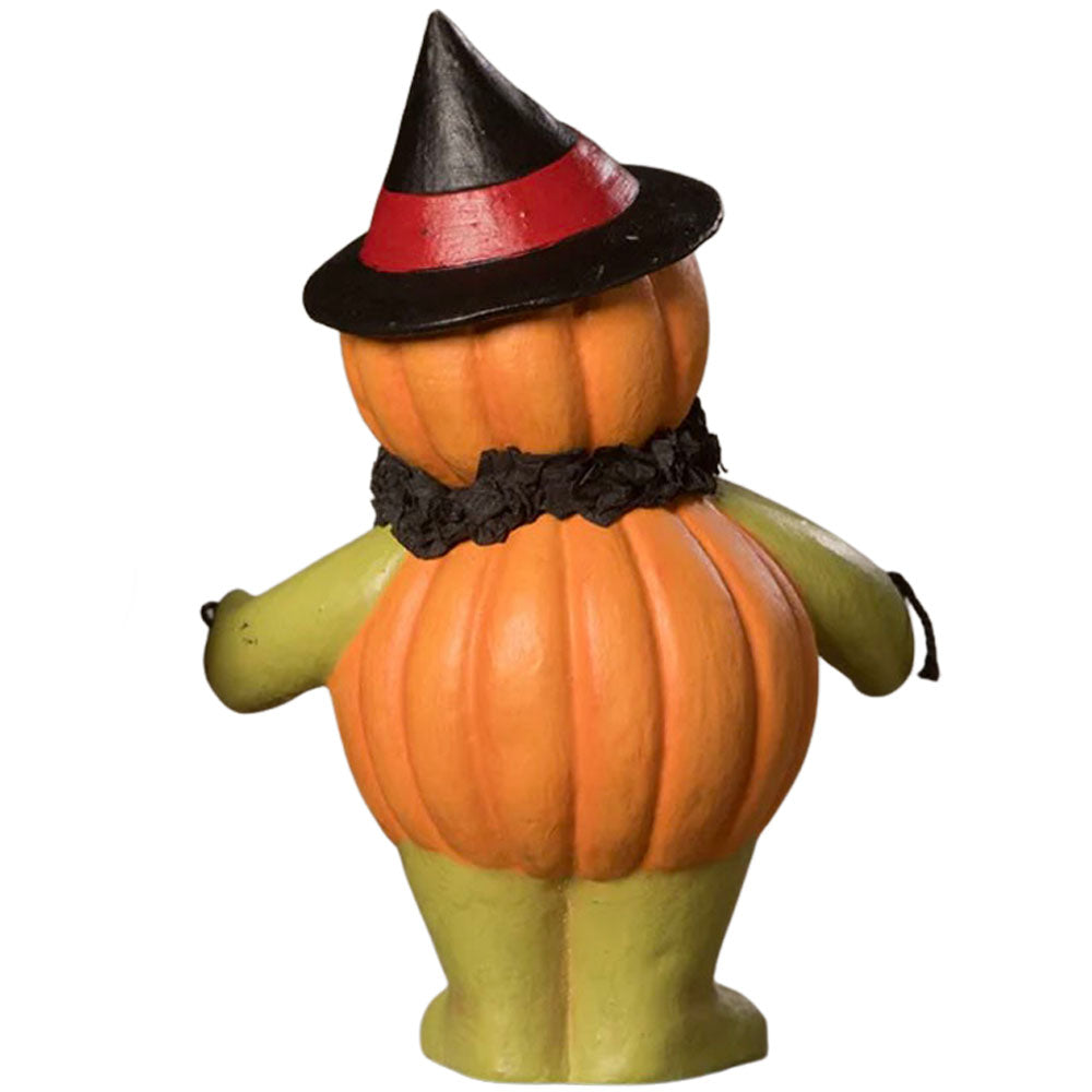 Boo Pumpkin Head Witch Halloween Figurine by Bethany Lowe set back