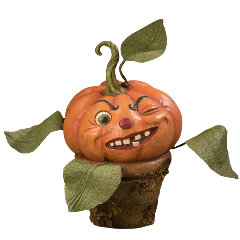 Cheeky Pumpkin Perennial Halloween Figurine by Bethany Lowe Designs