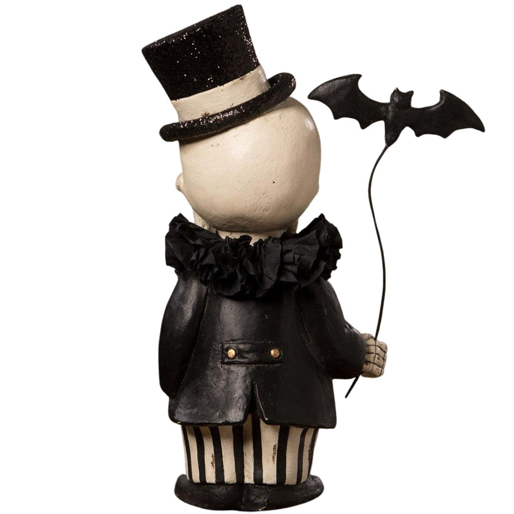 Dapper Desmond Skelly Halloween Figurine by Bethany Lowe back