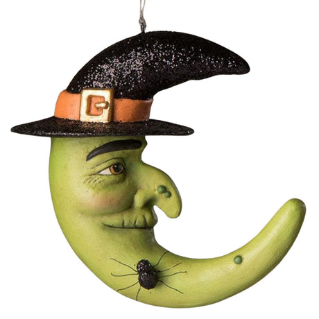 Moon Witch Ornament by Bethany Lowe, Witch Ornament, Halloween Ornaments