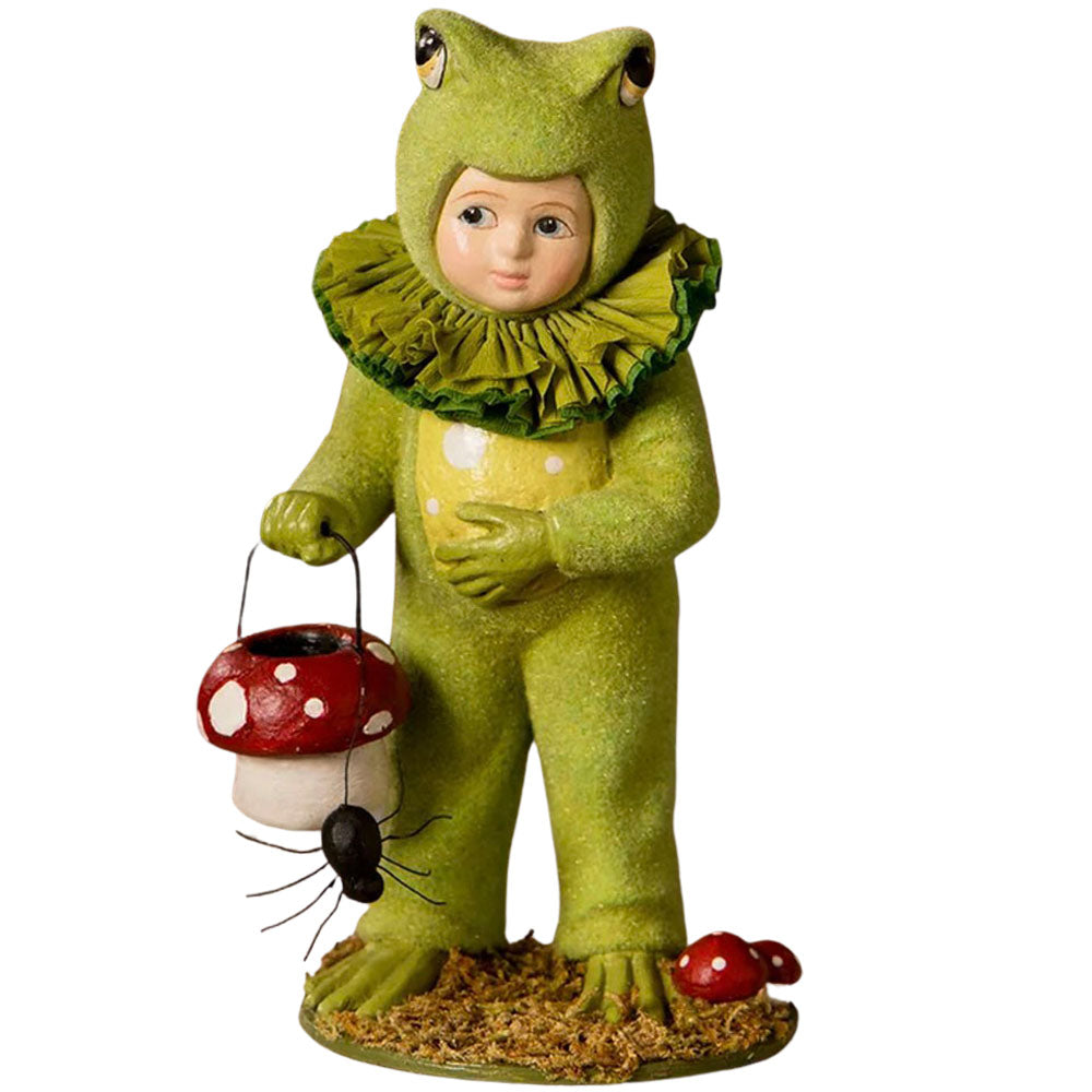 Dressed Up Ollie Frog Halloween Figurine by Bethany Lowe front