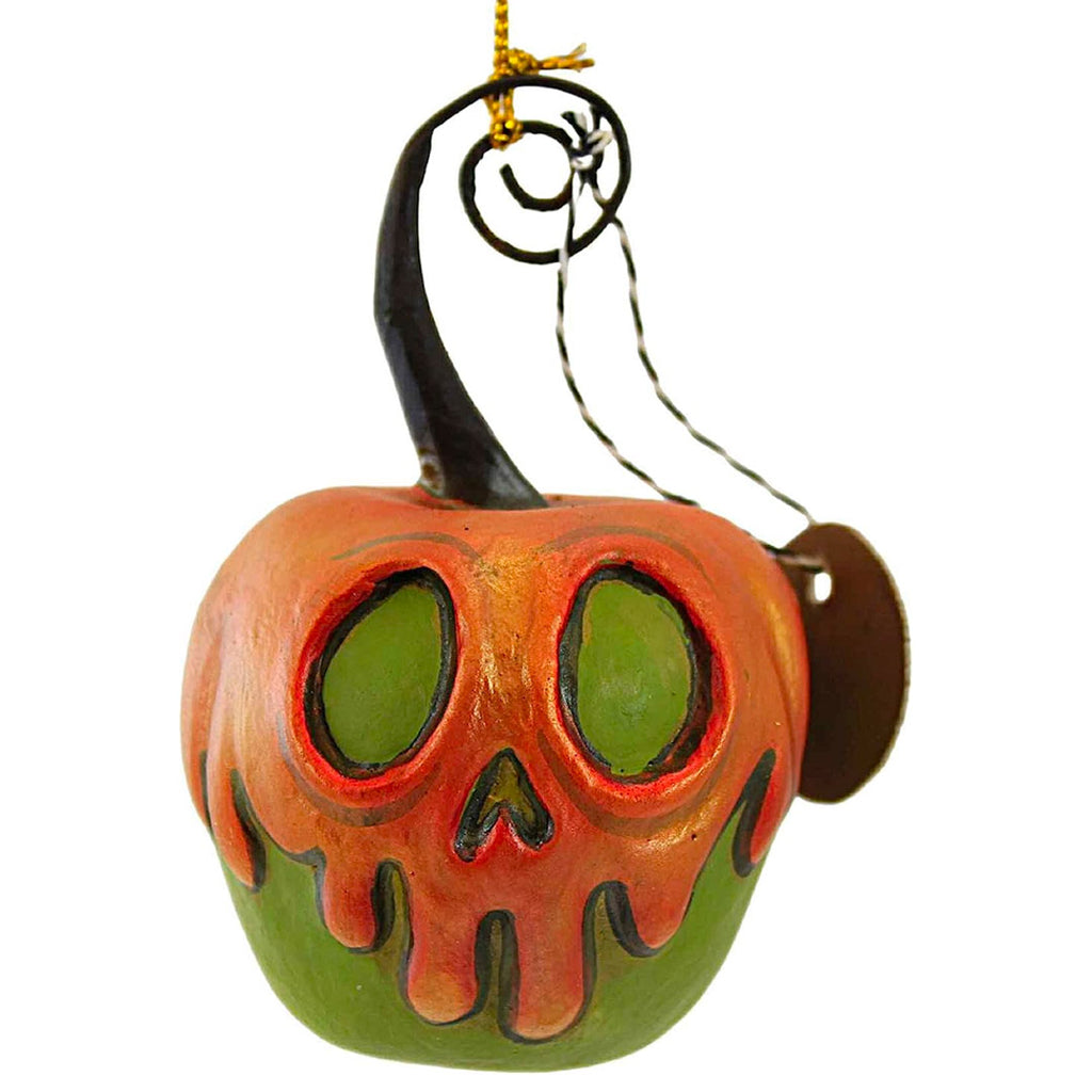 Green Apple With Orange Poison Ornament Mini Halloween by LeeAnn Kress front