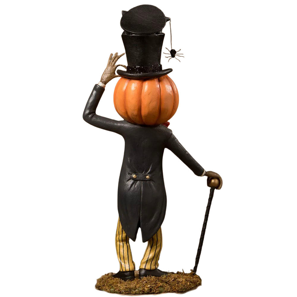 Jaunty Jack's Top Hat Surprise Halloween Figurine by Bethany Lowe back