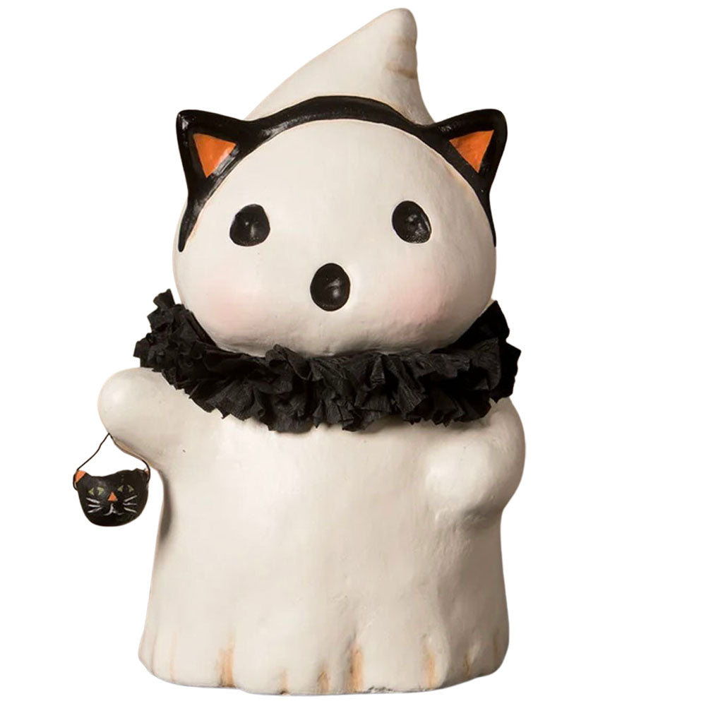 Kitty Boo Halloween Figurine by Michelle Allen for Bethany Lowe front