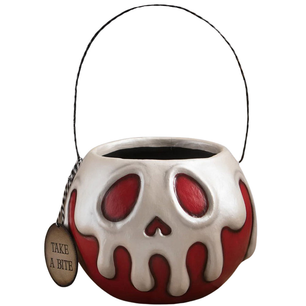 Large Red Apple With White Poison Bucket Halloween by LeeAnn Kress front
