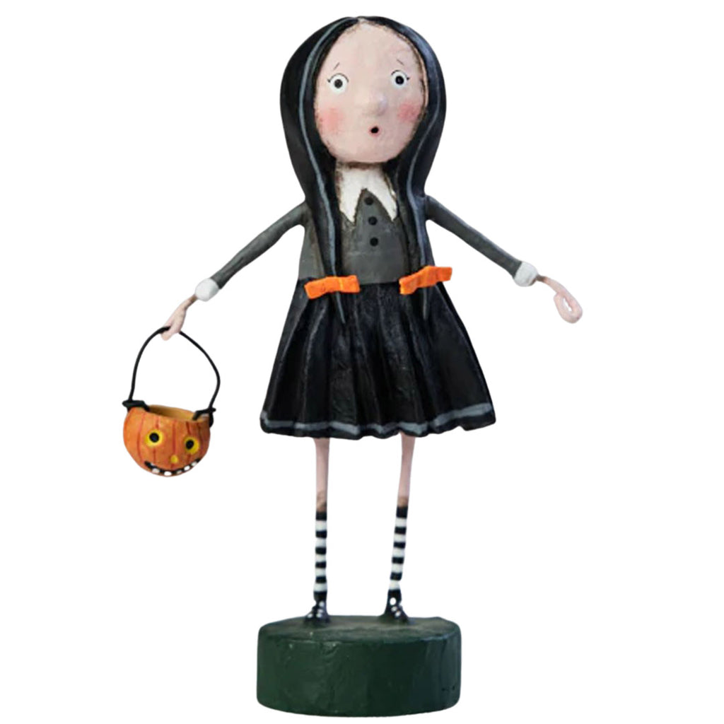 Little Goth Girl Halloween Figurine by Lori Mitchell