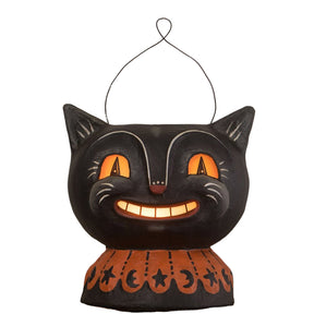 Magic Catty Jack Lantern Paper Mache by Johanna Parker front