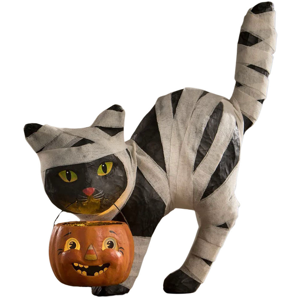 Mummy Kitty Paper Mache by Bethany Lowe front