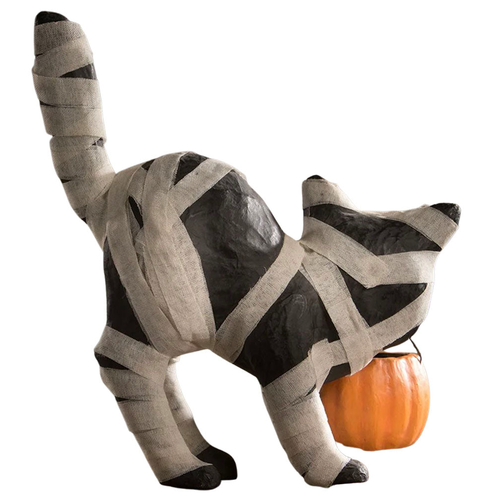 Mummy Kitty Paper Mache by Bethany Lowe back