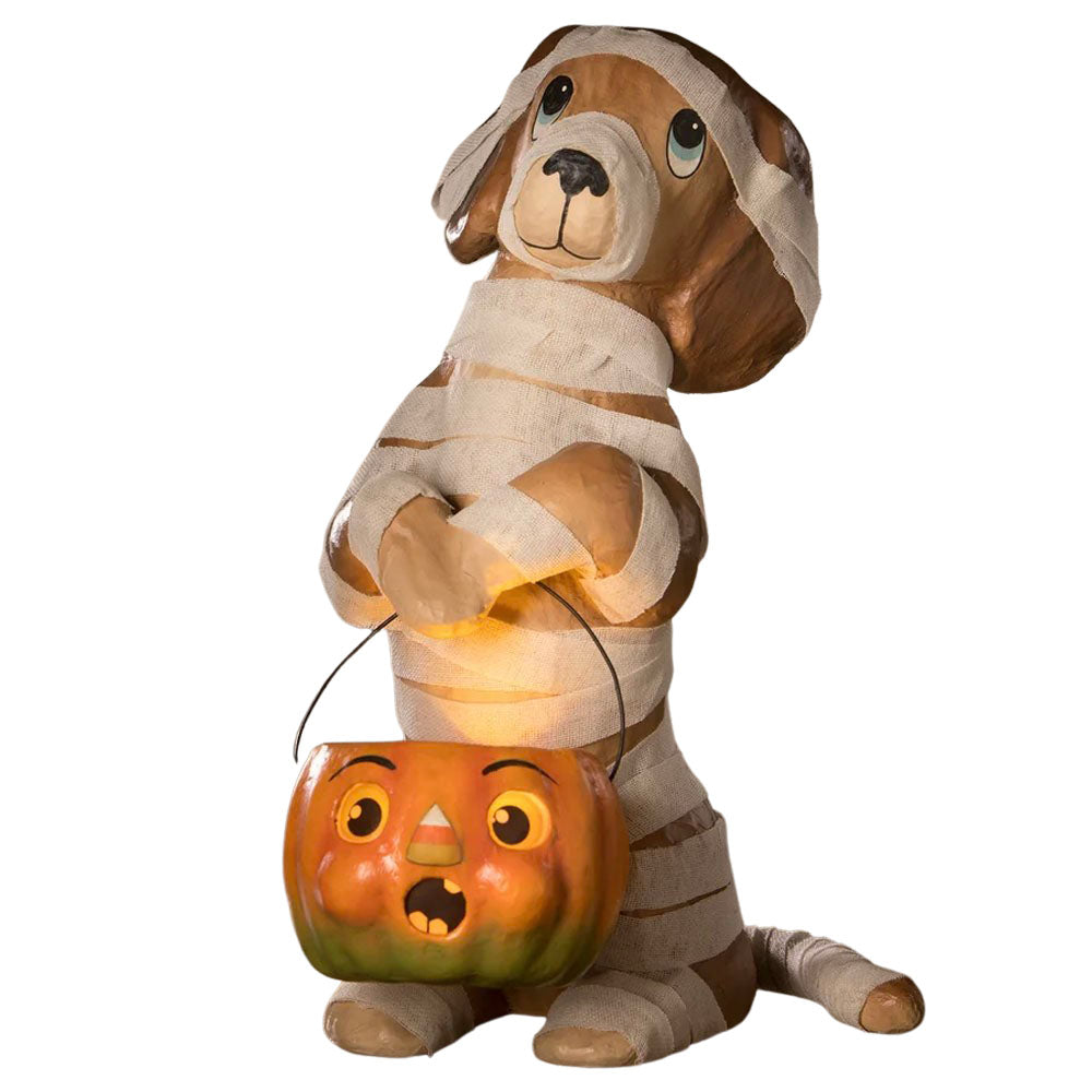 Mummy Puppy Paper Mache by Bethany Lowe front