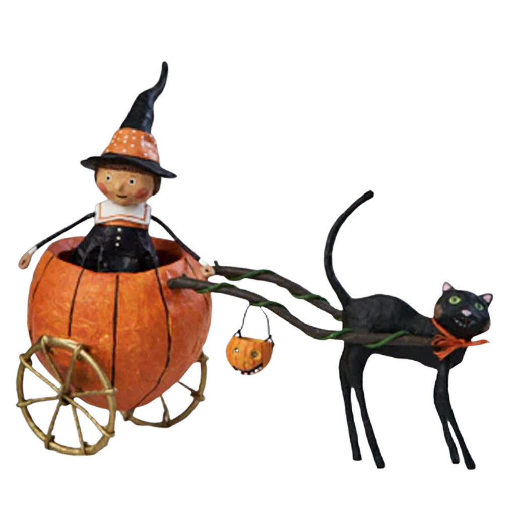 Piper's Pumpkin Ride Halloween Figurine by Lori Mitchell