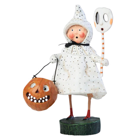 Polka-Dottie Boo Halloween Figurine and Collectible by Lori Mitchell