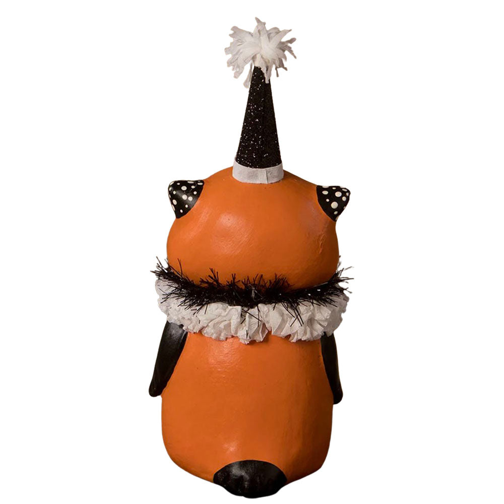 Polka Dot Owl Halloween Figurine by Michelle Allen for Bethany Lowe back