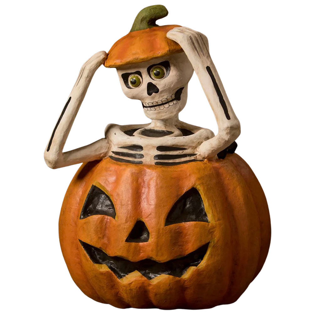 Pop Up Skelly Paper Mache by Bethany Lowe front