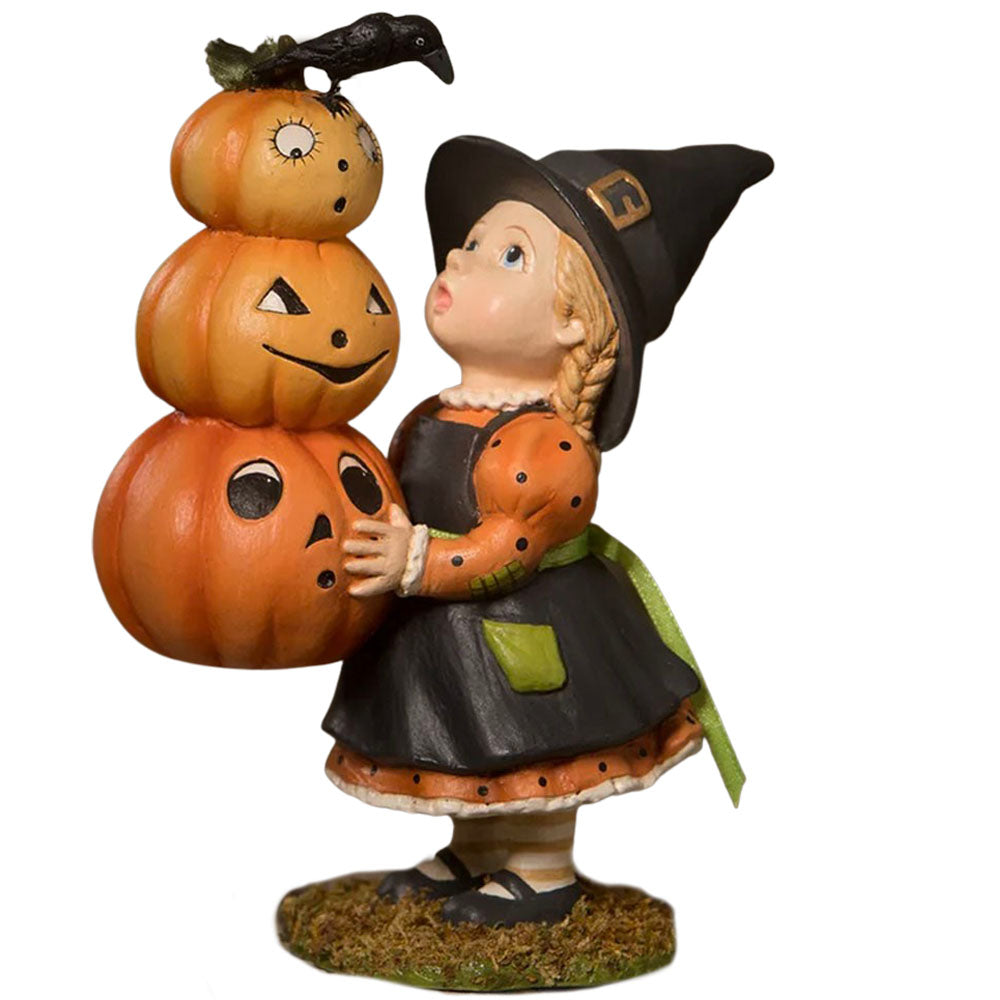 Pumpkin Patch Pippa Halloween Figurine by Bethany Lowe front