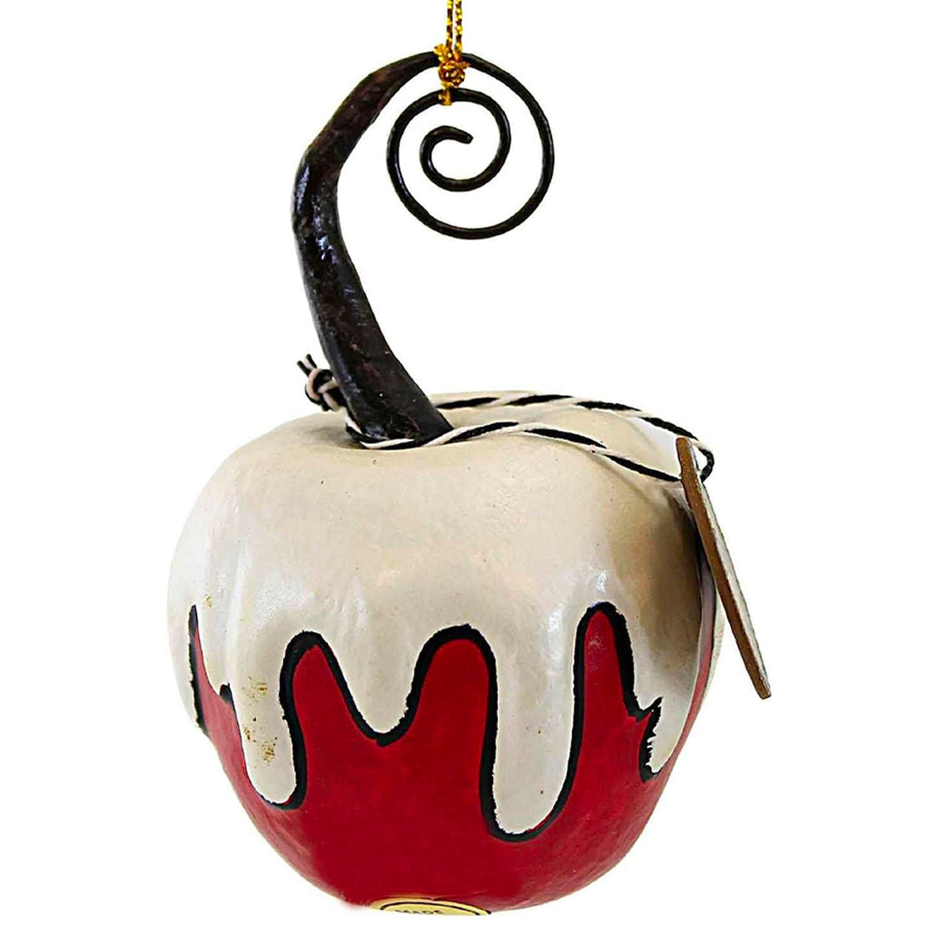 Red Apple With White Poison Ornament Mini Halloween by LeeAnn Kress back