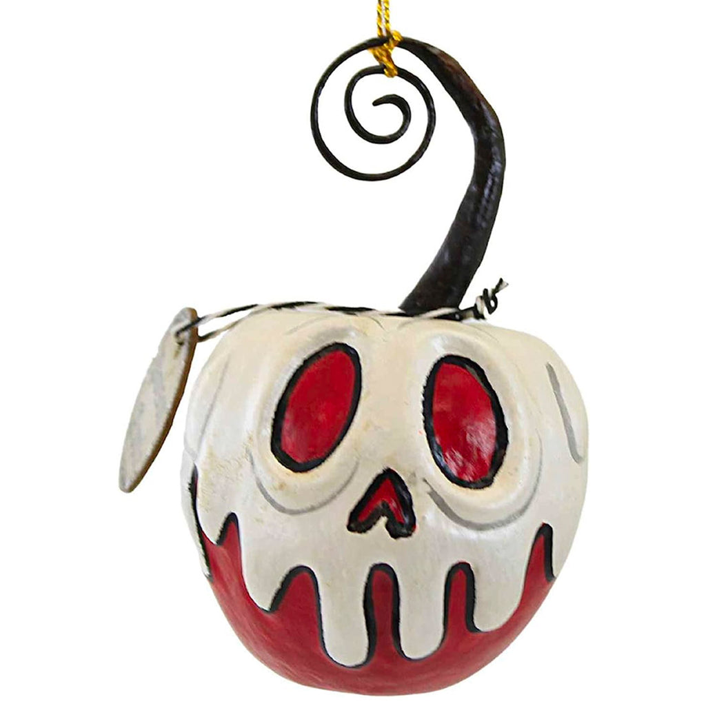 Red Apple With White Poison Ornament Mini Halloween by LeeAnn Kress front