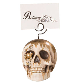 Skull Place Card Holder & Ornament by Bethany Lowe