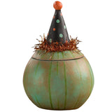 Jackie Teal-o-ween Folk Art Figurine by Johanna Parker back