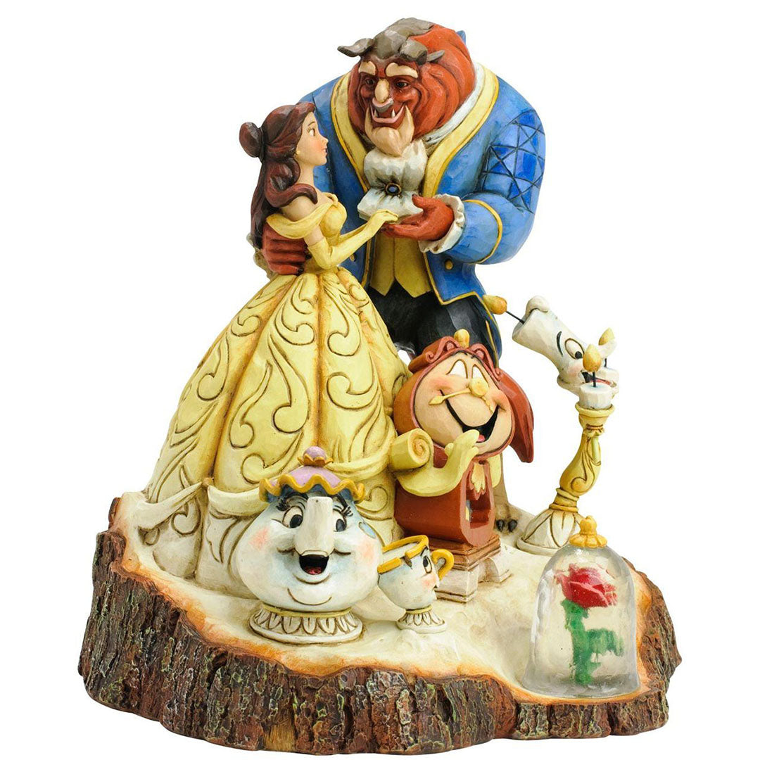 Jim Shore Beauty and Beast Carved by Heart side