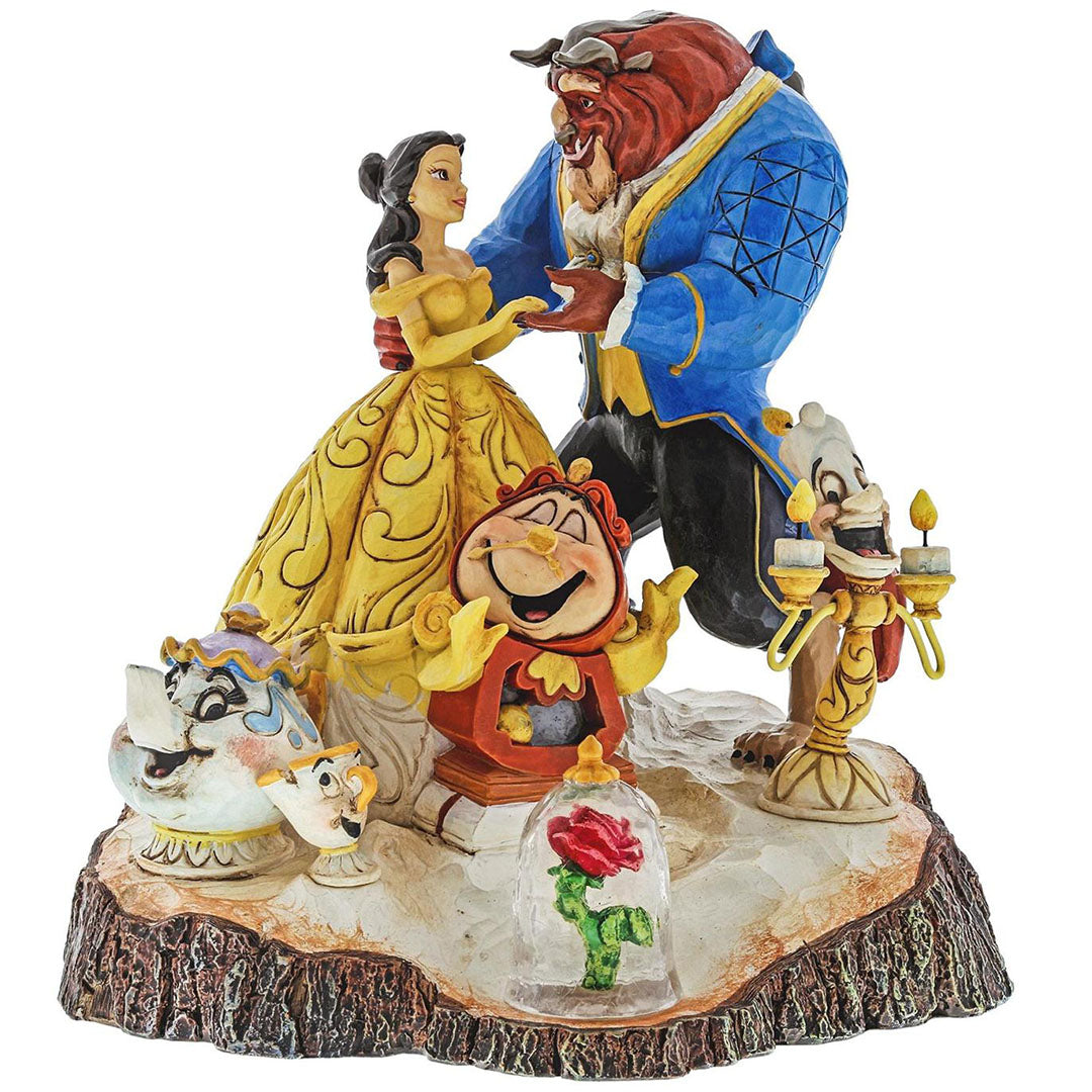 Jim Shore Beauty and Beast Carved by Heart front