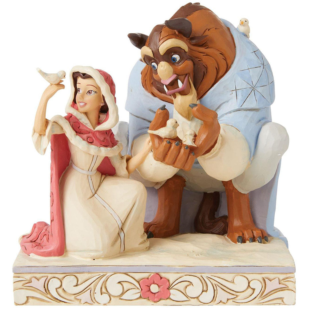 Jim Shore Belle and Beast White Woodland front