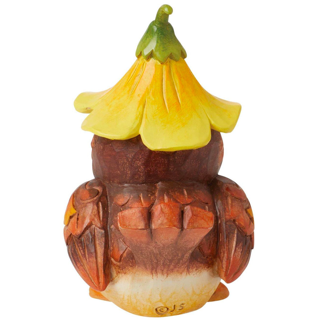 Jim Shore Bird with Flower Hat Figurine back