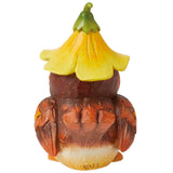 Jim Shore Bird with Flower Hat Figurine back