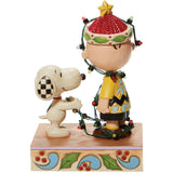 Jim Shore Charlie Brown Tangled Lights back