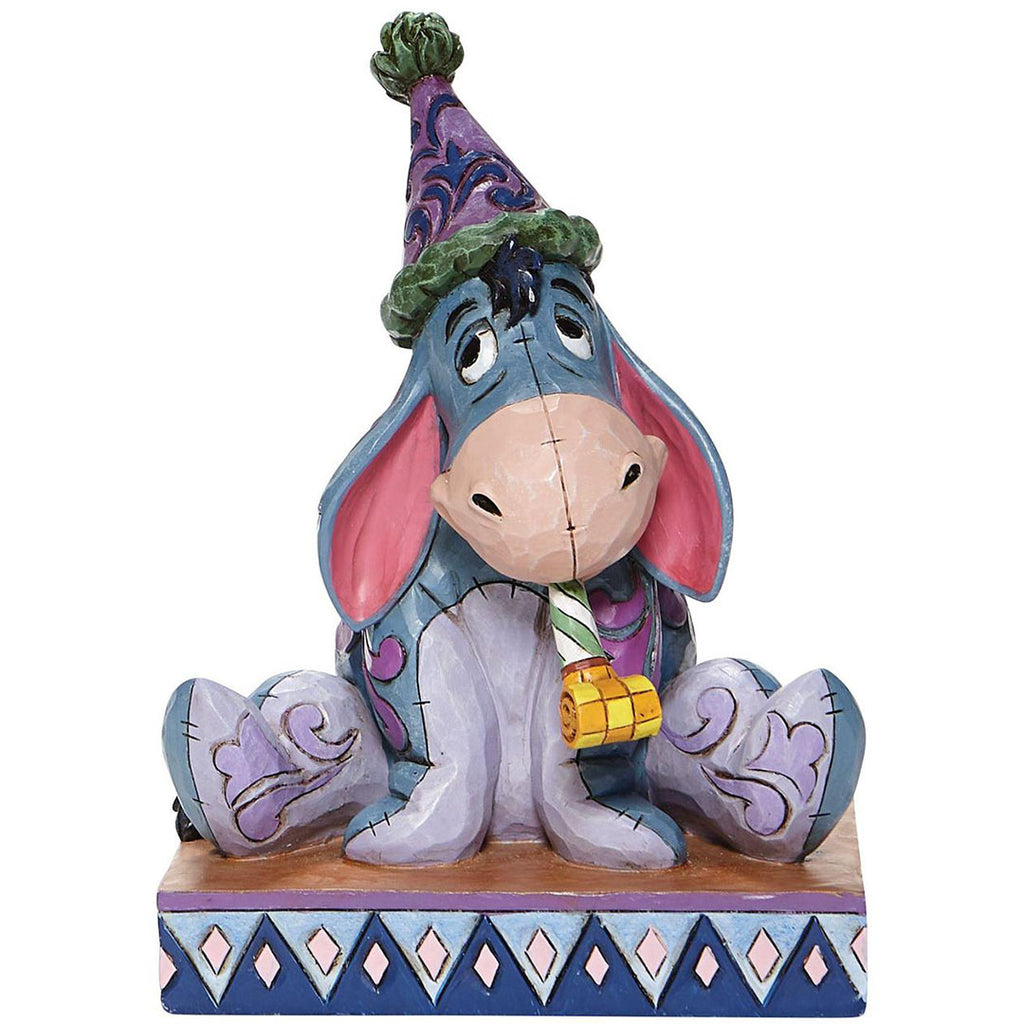 Jim Shore Eeyore with Birthday Hat and Horn front