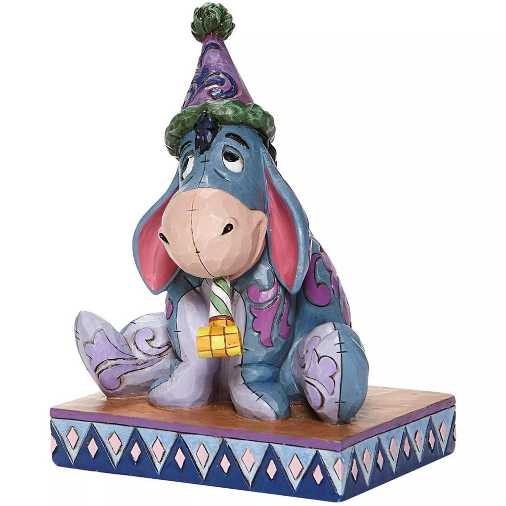 Jim Shore Eeyore with Birthday Hat and Horn side