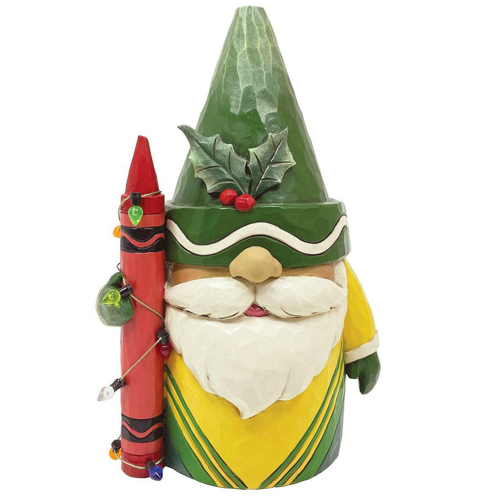 Jim Shore Gnome Holding Crayon 6.89" front