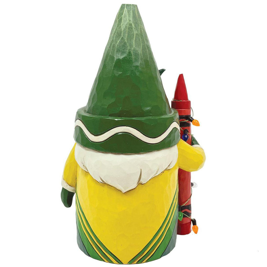 Jim Shore Gnome Holding Crayon 6.89" back