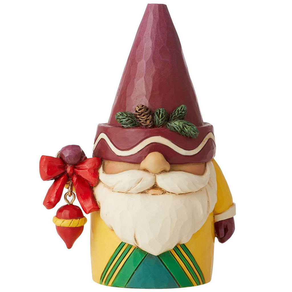 Jim Shore Gnome Holding Ornament 4.45" front