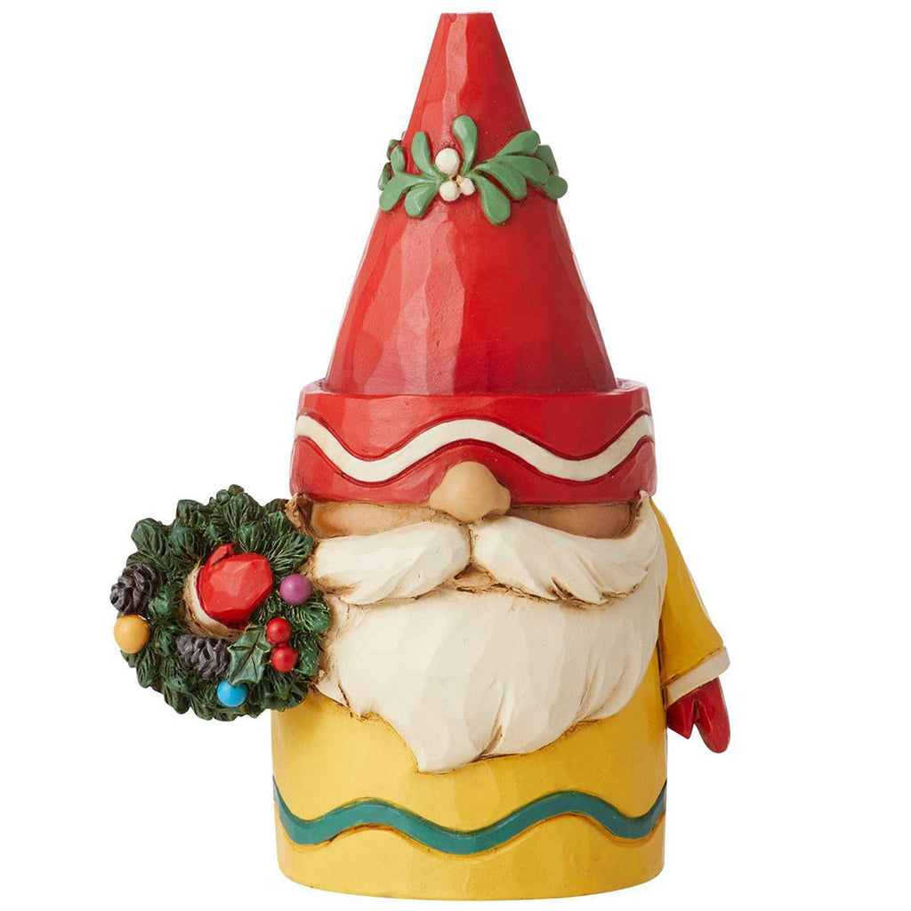 Jim Shore Gnome Holding Wreath 3.74" front