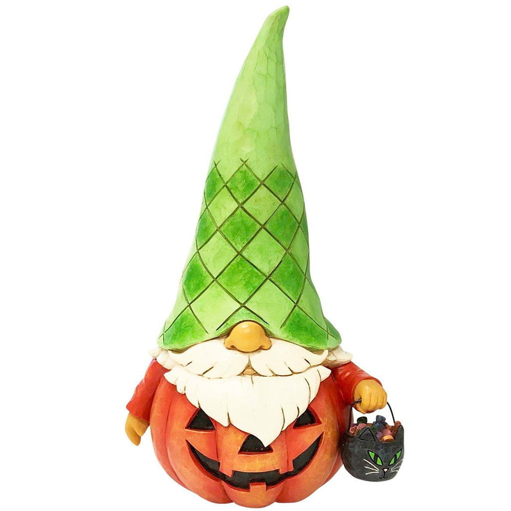 Jim Shore Gnome Pumpkin Figurine front