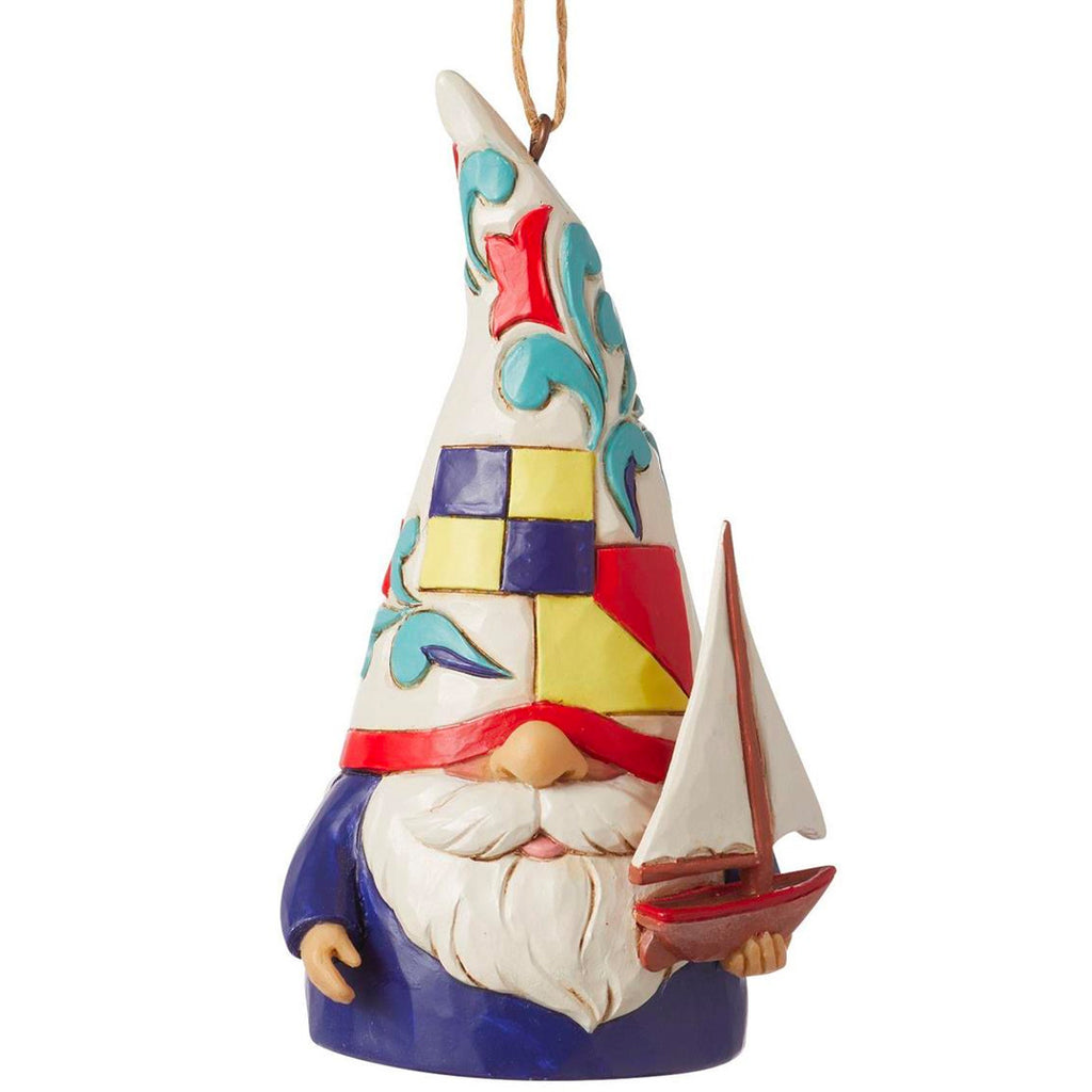 Jim Shore Gnome Sailboat Ornament front