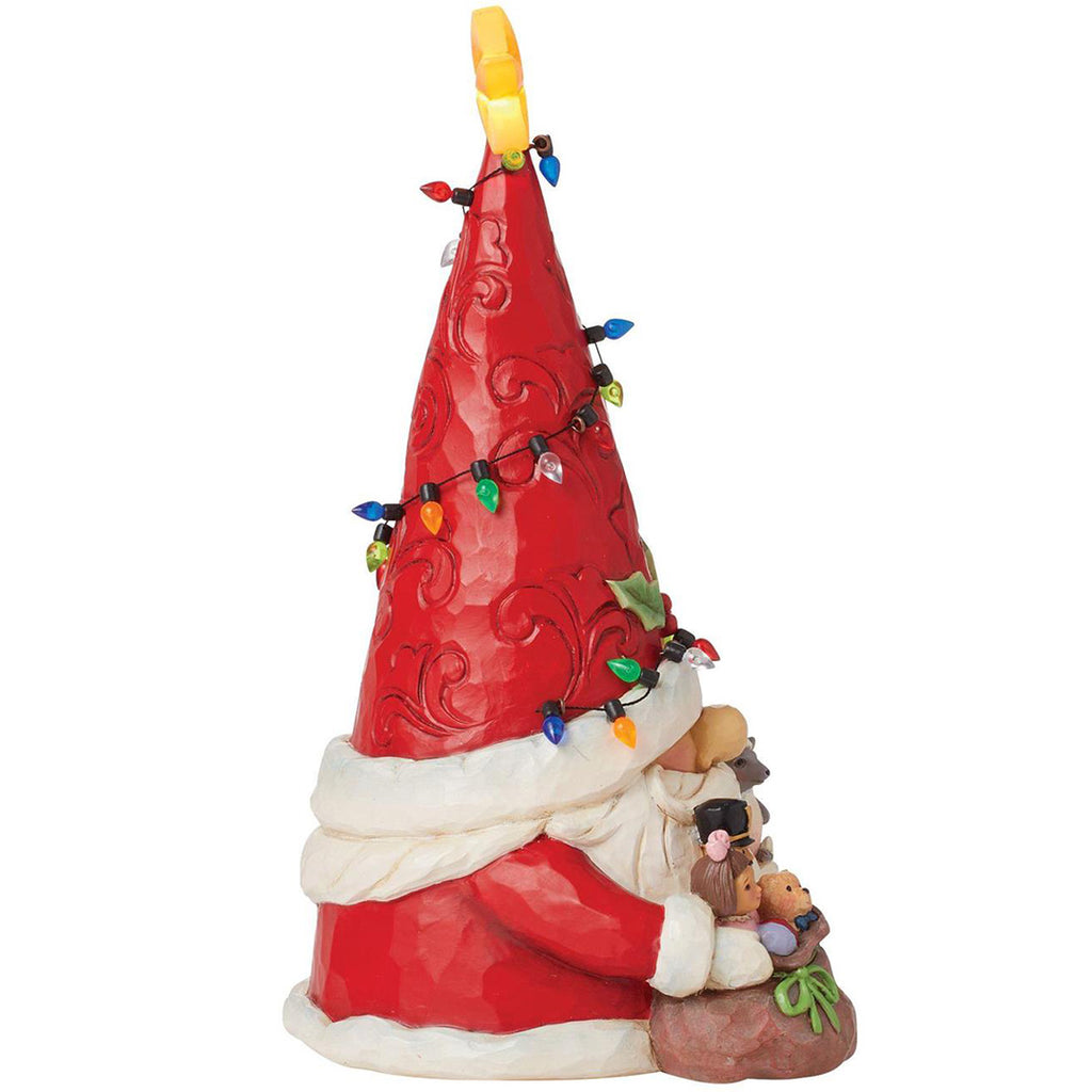 Jim Shore Gnome Santa Wrap in Lights right side