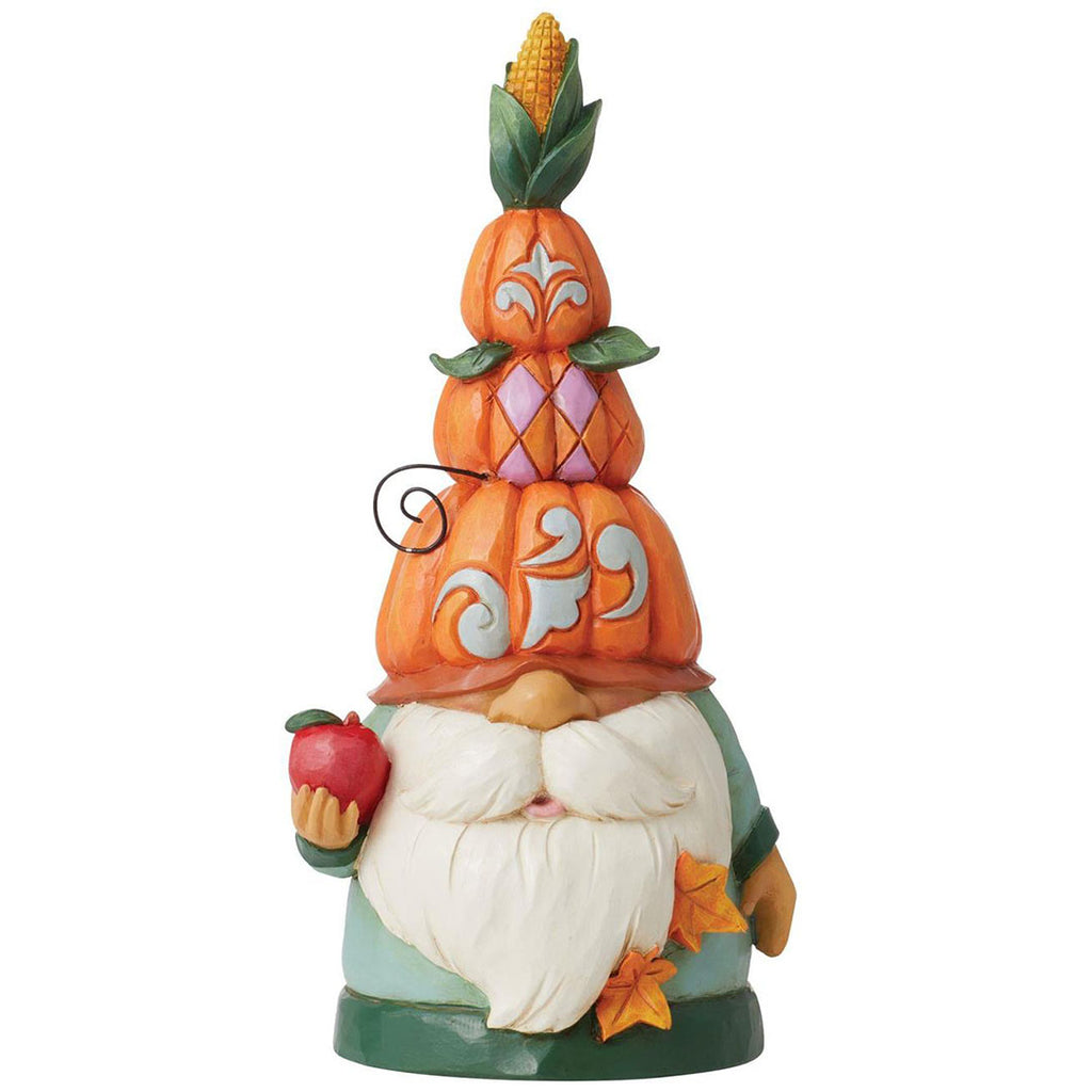Jim Shore Harvest Pumpkin Hat Gnome 6.1" front