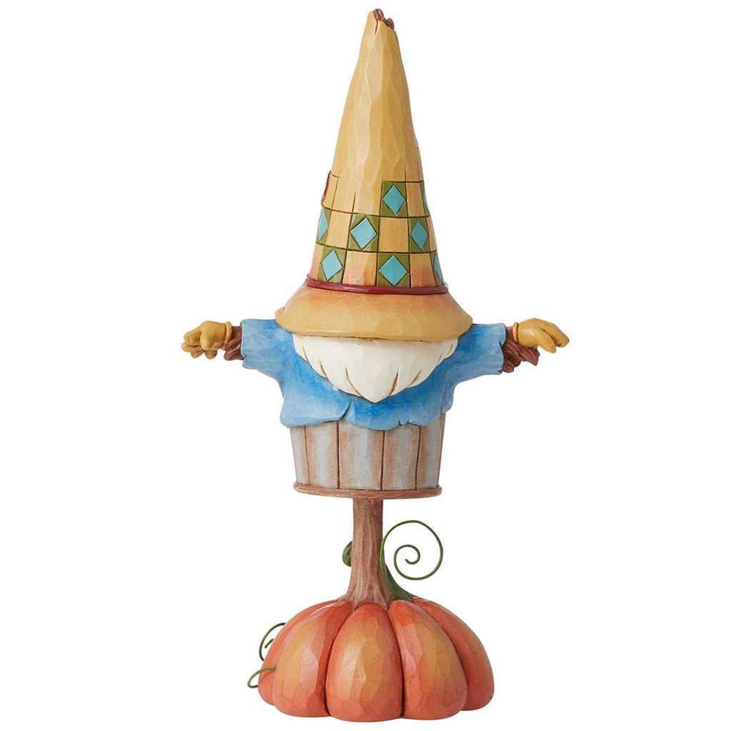 Jim Shore Harvest Scarecrow Gnome 8.25" back