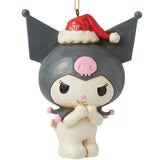 Jim Shore Kuromi in Santa Hat Ornament front