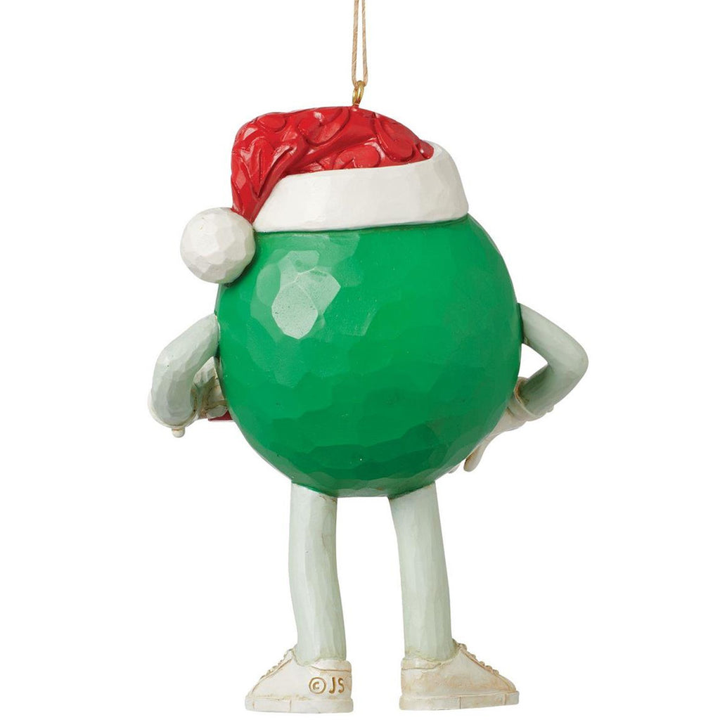 Jim Shore MMS Green Character in Hat Ornament back