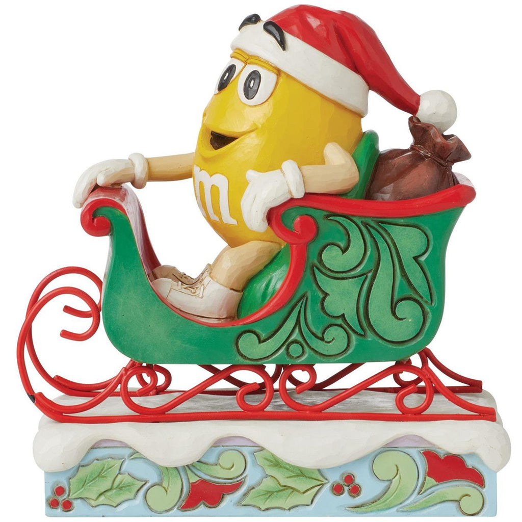 Jim Shore MMS Yellow Character in Sleigh front