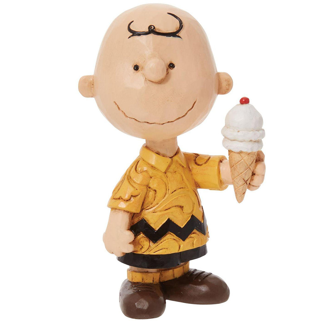 Jim Shore Mini Charlie Brown with Ice Cream front