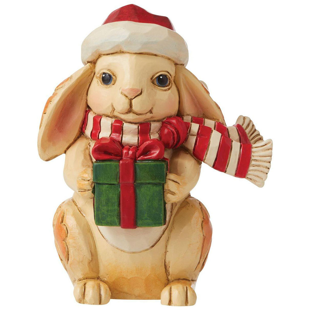 Jim Shore Mini Christmas Bunny 3.75" front
