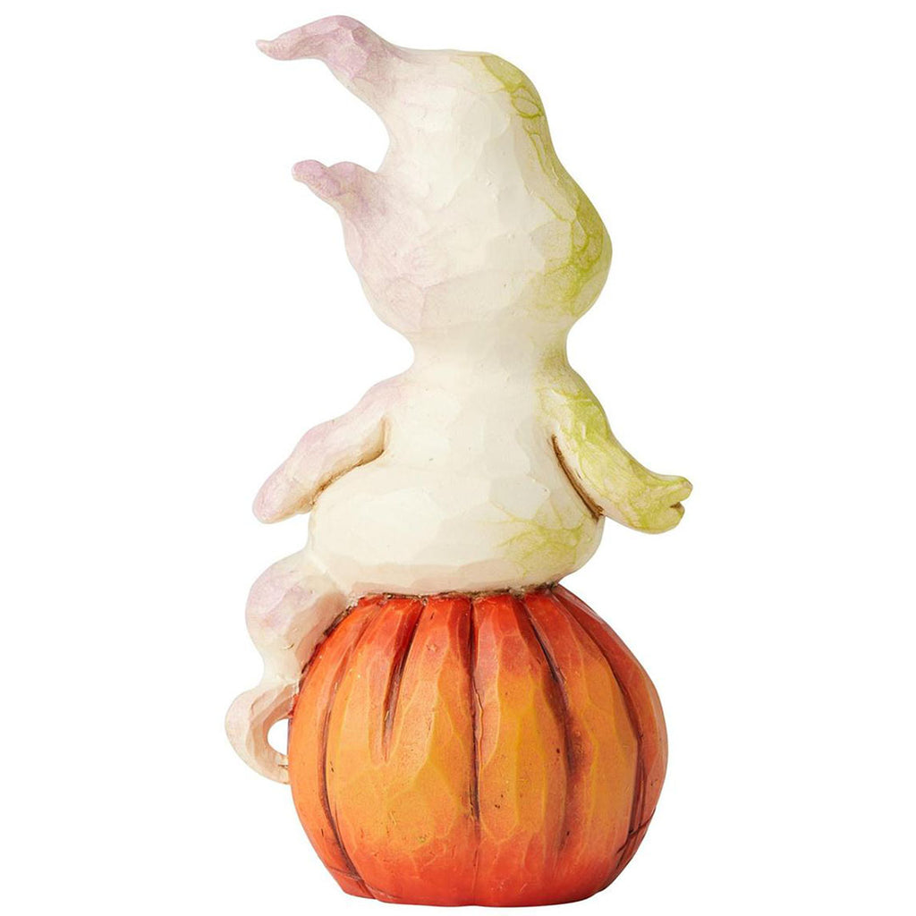 Jim Shore Mini Ghost And Pumpkin 3.94" back