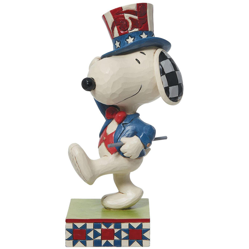 Jim Shore Patriotic Snoopy Marching front