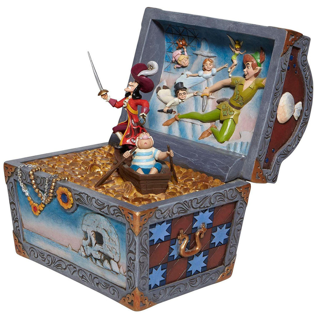 Jim Shore Peter Pan Treasure Chest Scene side